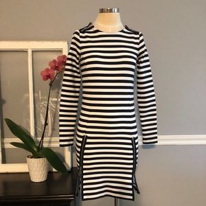 Michael Kors Striped Zipper Detail Sheath Dress